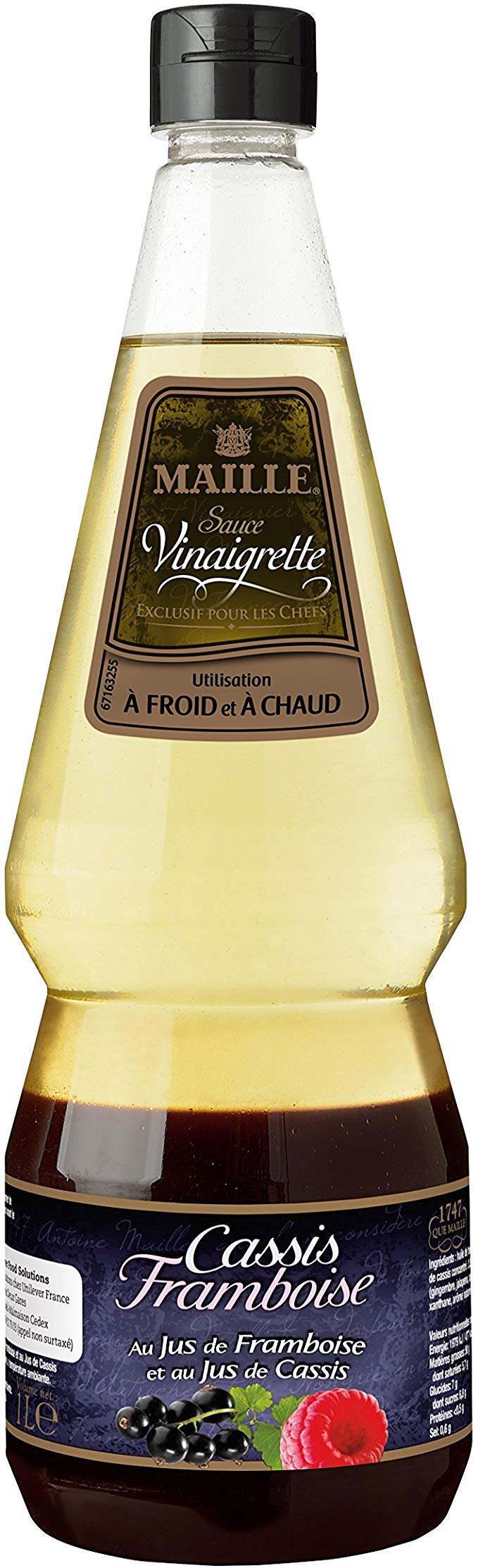 Maille Vinaigre Framboise 500 ml - Lot de 3 : : Epicerie